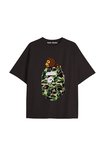 UNİSEX Bay Bape Desenli Siyah Yazlık T-shirt