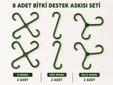 🌿 8’li Bitki Destek Klipsi Seti