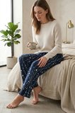 Kadın Büyük Beden Pamuklu Pijama Altı Lastikli Bel Rahat Kesim Battal Boy Soft Örme