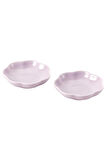 2 Adet Sos Tabağı İkea 2'li Set Yaprak Formlu Sosluk Pembe Renk Stonware Tabak