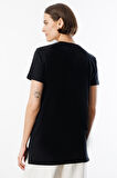 Regular Fit Bisiklet Yaka Basic Düz Kısa Kollu %100 Pamuk Tunik OVERSIZE-TUNIK