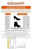 SİYAH Gön Hakiki Deri Yuvarlak Burun Dolgu Taban Bağcıklı  Kadın Sneaker 42450