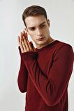 Ds Damat Slim Fit Bordo Pamuk Karışımlı 2'Li Bisiklet Yaka Triko Ve Gömlek 1HC0206EKBN01
