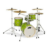 PDP Drums New Yorker 4-Parça Akustik Davul (Electric Green Sparkle)