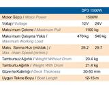 Quick Prince Irgat Tamburlu DP3 1500W 24V Kavaleta 8 mm
