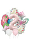 Peri Kızı Kelebekli Doğum Günü yaş balon set