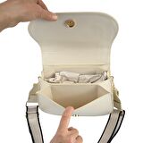 SİA ÇANTA  KUTU MODEL ÜÇ GÖZLÜ ÖZEL SARI AKSESUARLI A KALİTE MALZEME MÜKEMMEL İŞÇİLİKLİ ÖRGÜ ASKILI ÇAPRAZ Kadın ÇANTA