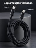Pd Hızlı Şarj Destekli Led Göstergeli Lightning Kablo