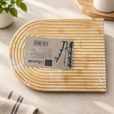 Bambu Oval Çizgili Sunumluk