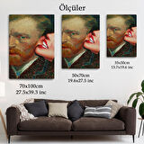 Vincent van Gogh Kulağını Isıran Kadın Pop Art Tablo-6486