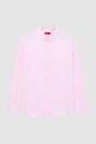 Slim Fit Pembe Armürlü Düğmeli Yaka Pamuklu Gömlek 5HC02ORT07265