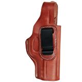 Beretta Mod 70 İçin Uyumlu Belt Maşalı Kahverengi Deri Taşıma Kılıfı