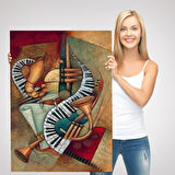 Müzik Aletleri Sürreal Tablosu-6487