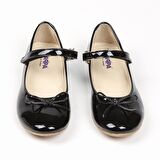 Paqpa Kız Çocuk Soft Tabanlı Siyah Rugan Babet