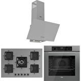 Ferre Flowart Florenz Essential Gri 3'lü Ankastre Set ( QBL63CPR-SS038-D088 )