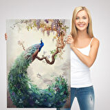 Daldaki Tavuz Kuşu Dekoratif Duvar Tablosu-6494