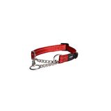 Rogz Utility Control Chain Halsband Kontrol Zicirli Köpek Boyun Tasması Kırmızı Medium 1.6x31-45 Cm
