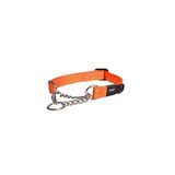 Rogz Utility Control Chain Halsband Kontrol Zicirli Köpek Boyun Tasması Turuncu Medium 1.6x31-45 Cm