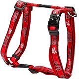 SJ03-Rogz Red Rogz Bone Köpek Göğüs Tasması 45-75Cm L