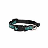 Rogz Fancy Dress Halsband Karışık Desenli Köpek Boyun Tasması Siyah/Yeşil Medium 1.6x26-40 Cm
