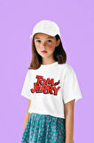 Tom And Jerry Yazılı Unisex Çizgi Film Çocuk Tişört (1-12 YAŞ)
