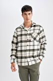 DeFacto Regular Fit Kareli Oduncu Flanel Uzun Kollu Gömlek D1659AX24AUKH206