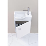 MİNİ 45 CM SAĞ BANYO DOLABI - BEYAZ