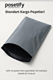 Gri Cepsiz Kargo Poşeti 17x23+4 cm | Yapışkan Bantlı Kargo Zarfı | 500’lü E-Ticaret Poşeti