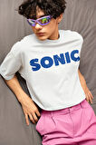 Sonic Baskılı Unisex Oversize Çizgi Film Tişört