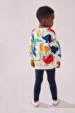Next Baby Pamuklu Dinozor Desenli Uzun Kollu Sweatshirt Alt Üst Takım