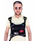 Motorcu Göğüs Çantası Reflektörlü Su Geçirmez Kan Grubu B-