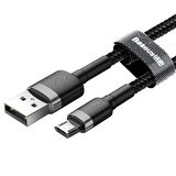 BASEUS CAFULE MİCRO USB 1METRE 2.4A HIZLI ŞARJ HALAT USB KABLO
