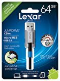 Lexar Jumpdrive C20m 64 GB Micro USB 3.1 OTG USB Bellek Android