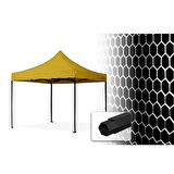 Outdoors Premium Serisi Altıgen Profil Sarı 3x3 Katlanır Makaslı Çardak