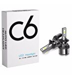 C6 Led Xenon H27 Led Xenon 55 Watt 11000lm 6500k Beyaz Renk Takım