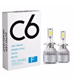C6 Led Zenon H7 Led Xenon 36w 7600lm 6500k Far Ampülü Led Işık seri-GRİ