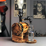 Rustik Atölye Fıçı Ahşap İçki Akıtıcı