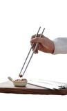 Berg -  5'li Metal Chopstick 5'li Hediye Kutusu ile Kore Yemek Çubuğu Paslanmaz Metal Chopstick