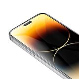 Coofbe 9D HD Full Screen Parmak İzi Bırakmaz Tempered İphone 15  Pro Max Ekran Koruyucu Full Kaplama Darbe Emici 