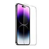 Coofbe 9D HD Full Screen Parmak İzi Bırakmaz Tempered İphone 15  Pro Max Ekran Koruyucu Full Kaplama Darbe Emici 