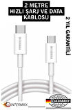 Iphone Uyumlu 2metre Type-c To Type-c Hızlı Şarj Ve Data Kablosu- 15-pro-promax- 16-pro-promax