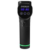 EV-MT51 Dijital Karbon Fiber/Siyah 2500 mAh Kablosuz dokunmatik Profesyonel masaj aleti