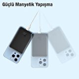 Baseus Magsafe Iphone 14 13 12 Serisi 6000 mAh Hızlı Şarj Powerbank Beyaz 
