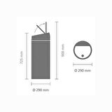 Brabantia Çöp Kutusu 30 litre Touch Bın New Dokunmatik Ayışığı Siyahı 128967