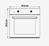 Cucinox Siyah Ankastre Set ( F 18 Siyah D 60 cm Davlumbaz- GLS 640 60 cm Ankastre Ocak-MFA 605 Ankastre Fırın)