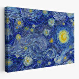 Van Gogh Yıldızlı Gece Dekoratif Kanvas Tablo-6519