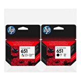 HP 651 Siyah ve Renkli Kartuş