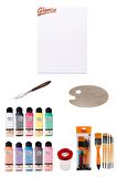 Artdeco 140 Ml Akrilik Boya 50x70 Tuval Ahşap Palet Set