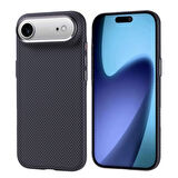 iPhone 17 Air Kılıf Kablosuz Şarj Özellikli Karbon Fiber Görünümlü Nekst Kapak