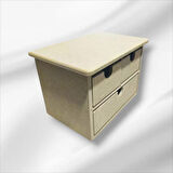 Ahşap Boyanabilir 3 Çekmeceli Takı-makyaj-aksesuar Dekoratif Organizer Kutu